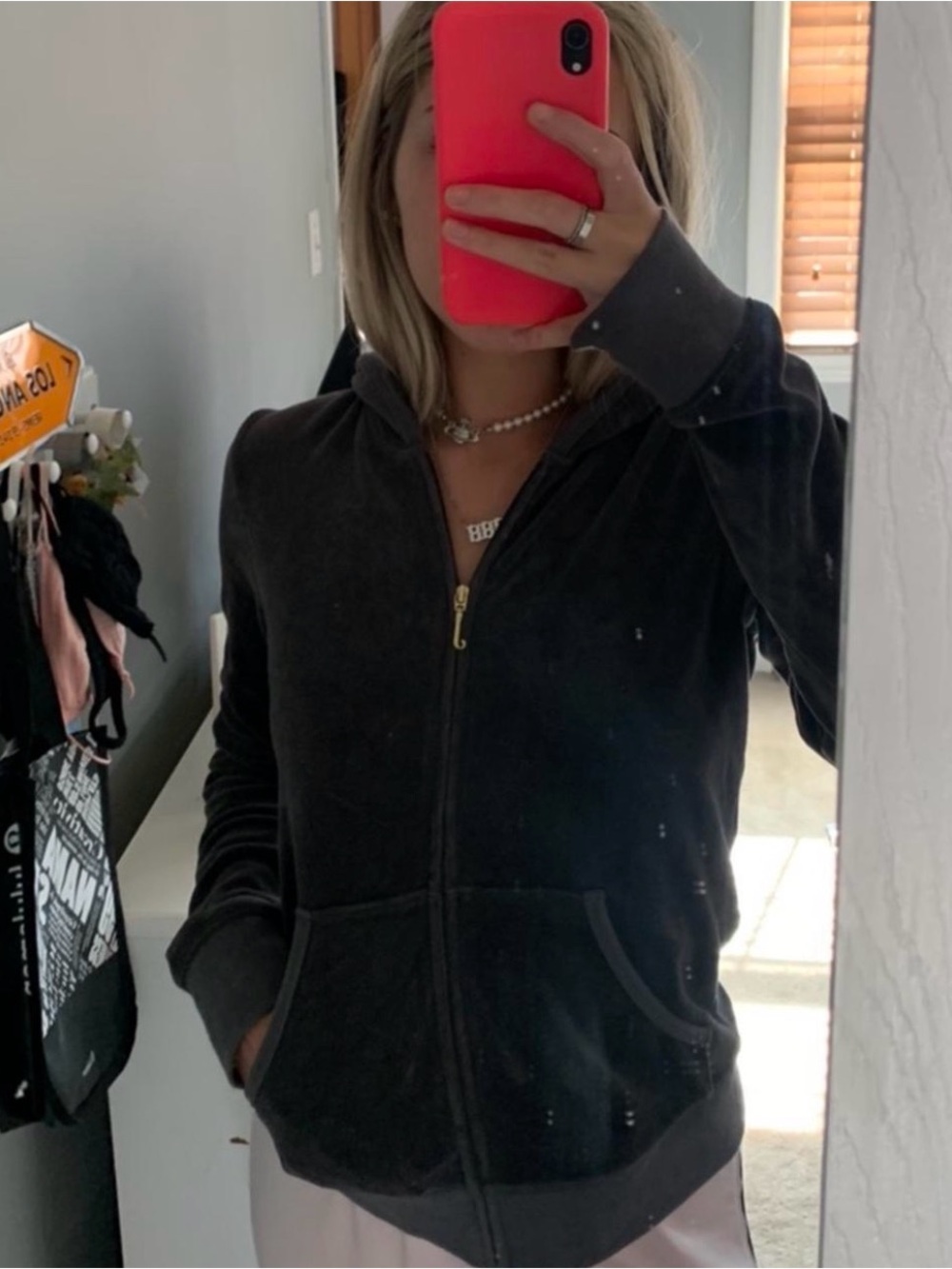 Juicy Couture Grey & Gold Zip Up